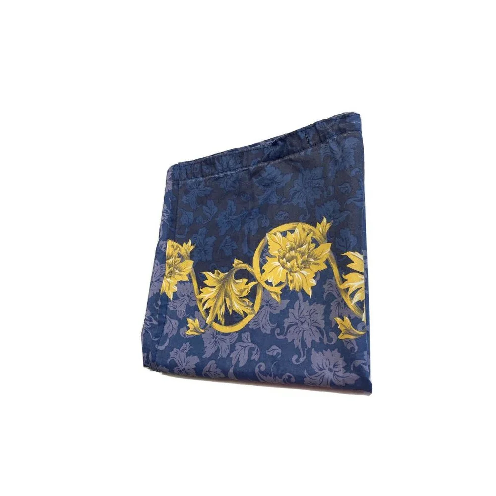 Vintage Retro Allure Home Shower Curtain Blue Purple Gold Baroque Unique Bath